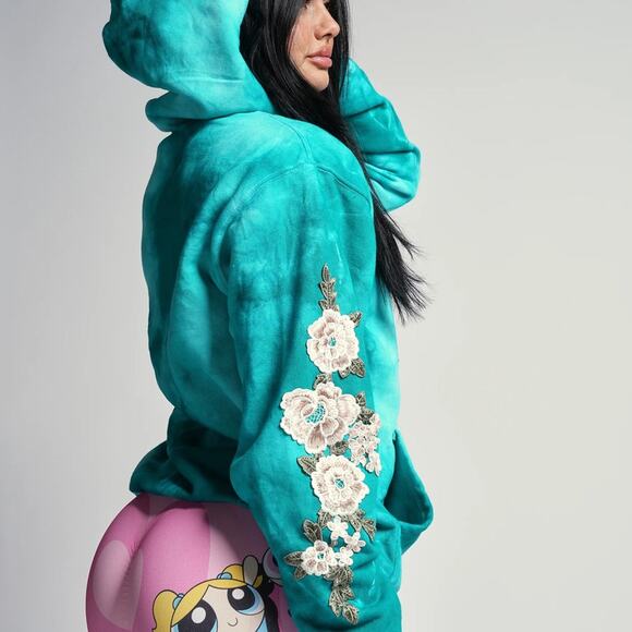 Civil Regime Blue Aqua Wash Hoodie Size Large - Picture 7 of 7